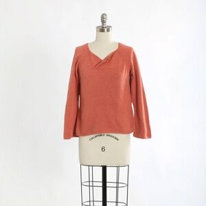 Indigenous One Weave 100% Organic Cotton mauve pink knit sweater Sz. M